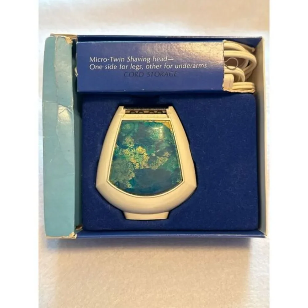 Vintage Lady Sunbeam‎ Electric Shaver Razor LS-4E Blue/Green WORKS